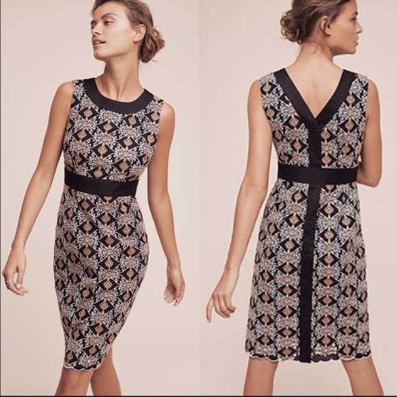 Anthropologie Dresses & Skirts - Anthropologie HD in Paris Cutwork Column Eyelet Embroidered Dress